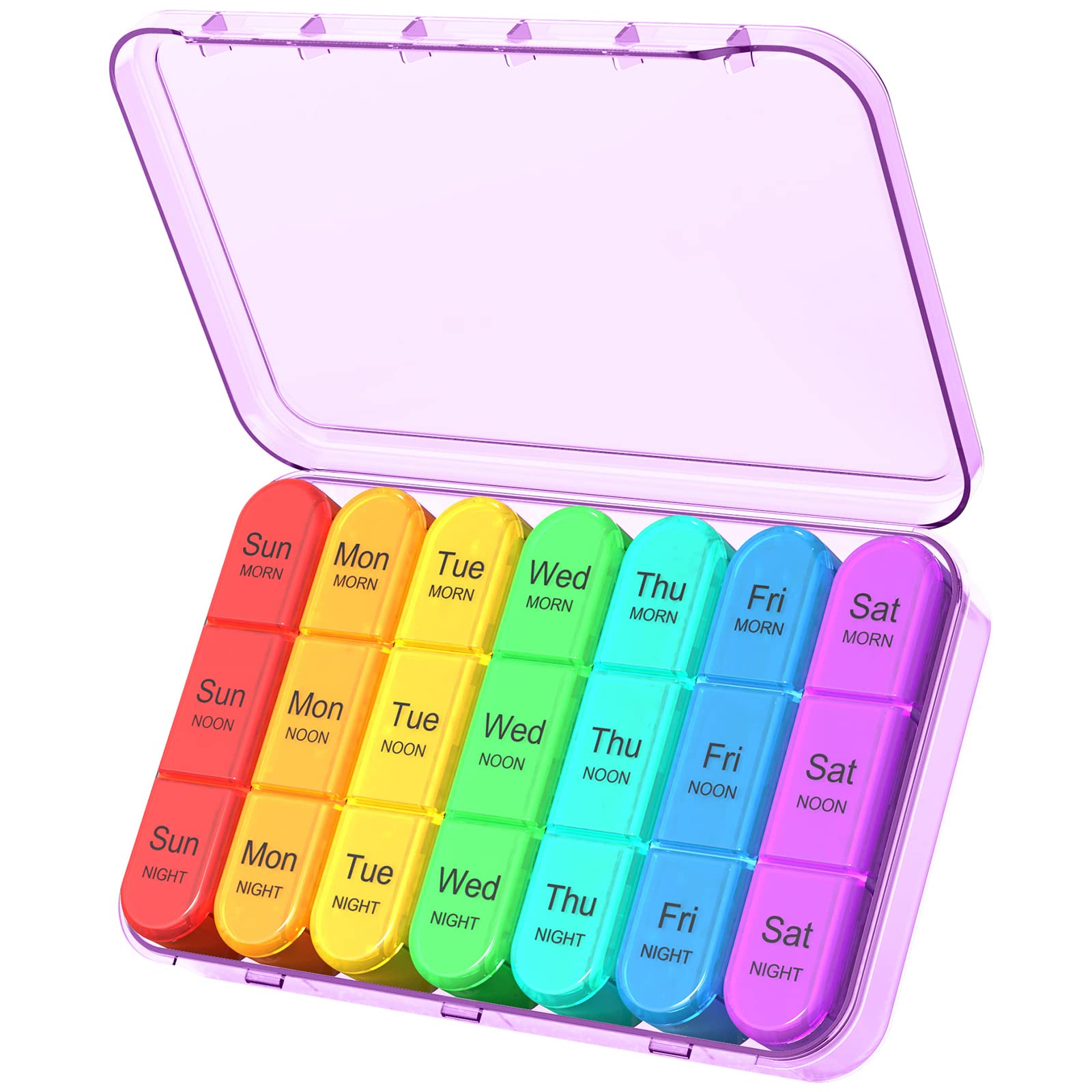 Mua Daviky Weekly Pill Organizer 3 Times a Day, Travel Pill Organizer 3X a Day, Pill Box 7 Day