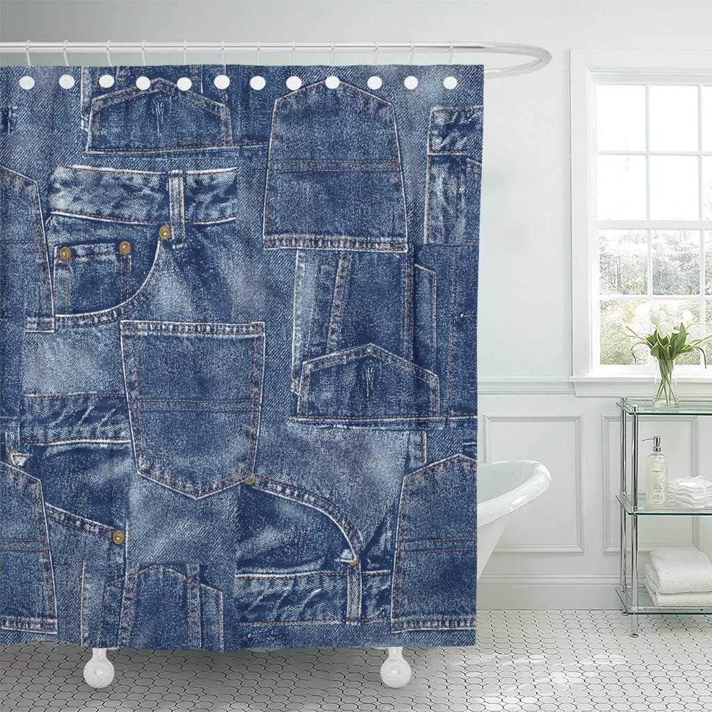 denim curtains diy