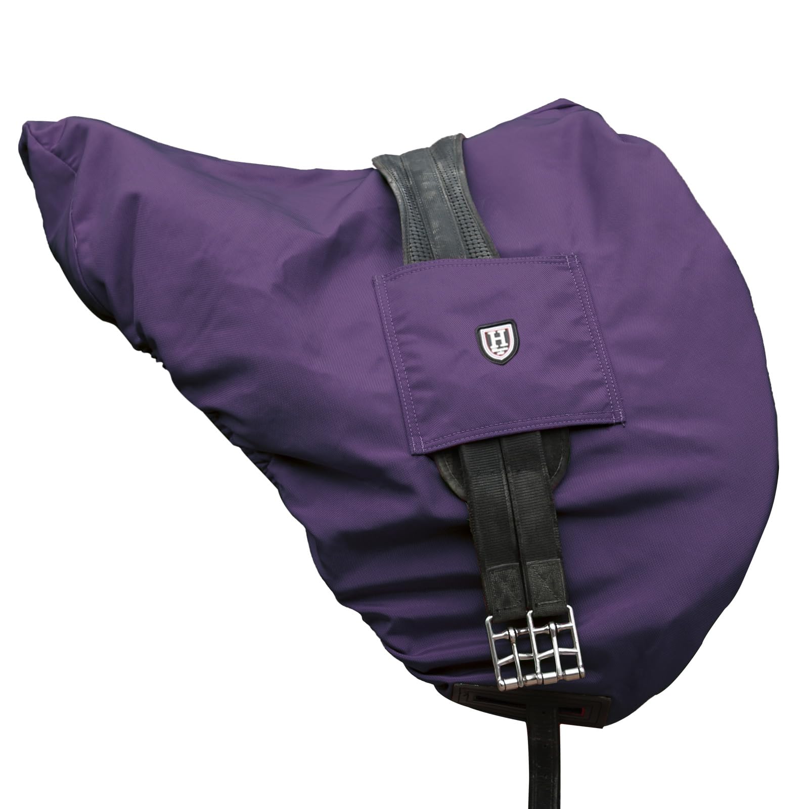 Harrison Howard Premium Waterproof/Breathable Fleece-Lined Long-lasting Outer Damage Protection Saddle Cover for Dressage Regal Purple