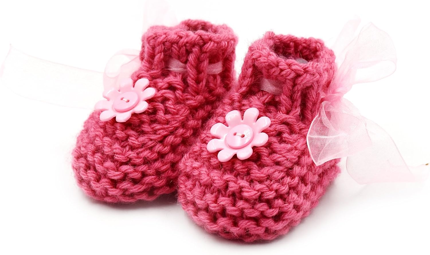 pink newborn booties