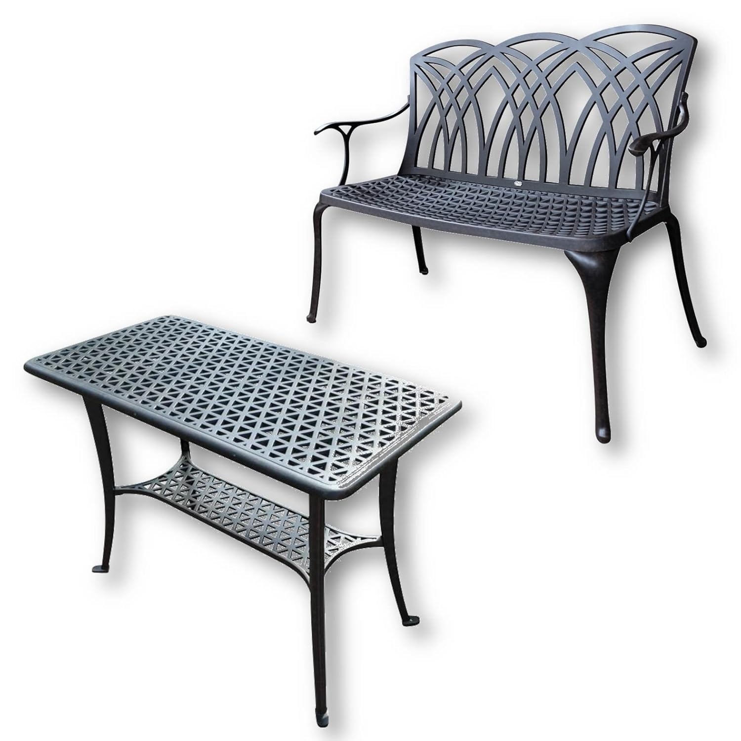 Lazy Susan - BBQ Grillparty Beistelltisch mit 1 APRIL Gartenbank