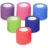 Ever Ready First Aid Self Adherent Cohesive Bandages 2" x 5 Yards - 36 Count, Rainbow Colors