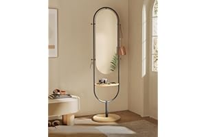 SONGMICS Full-Length Floor Mirror, 3-in-1, Modern Standing Full Body Mirror, Inspired by Original Award-Winning Design, 16.5 