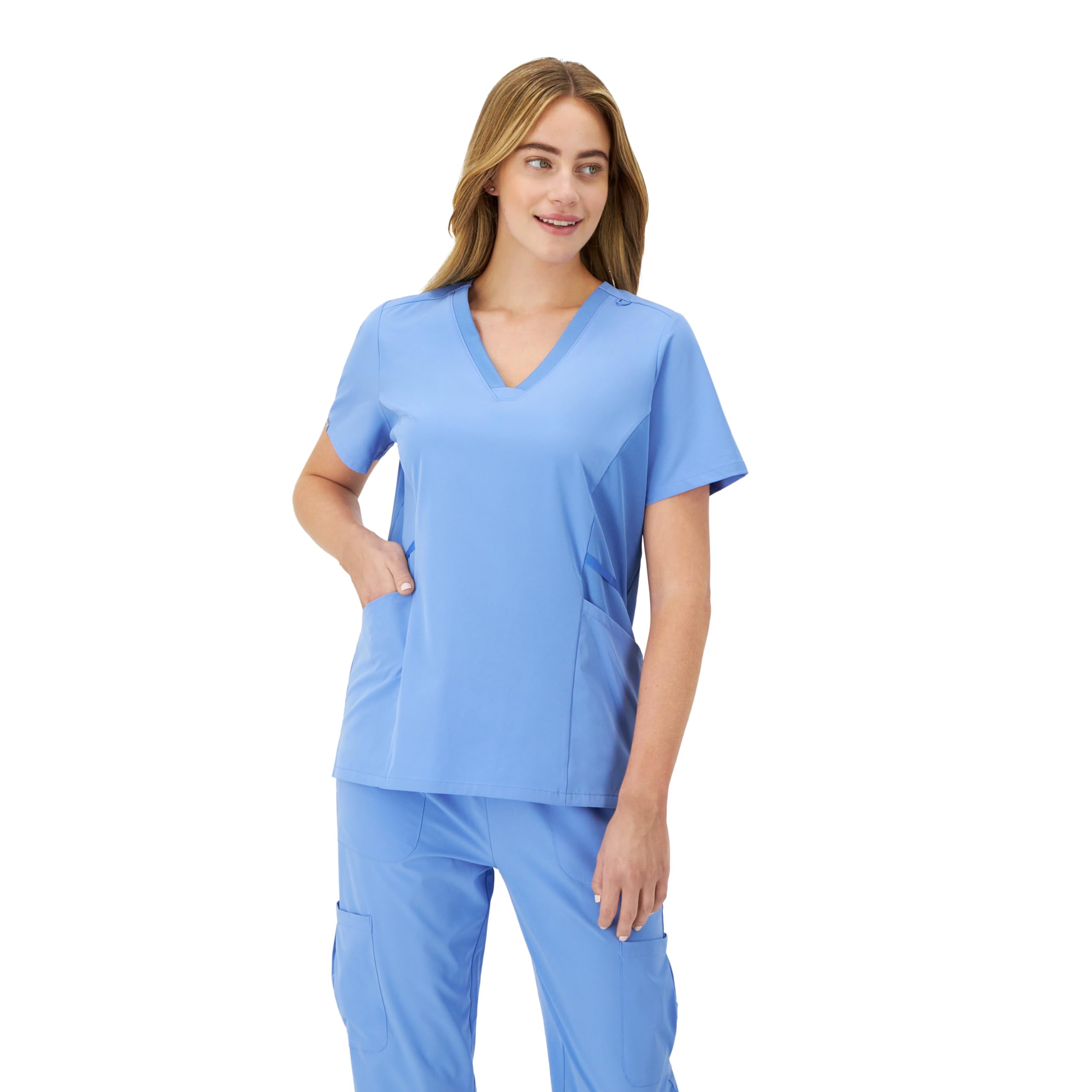 thumbnail image 2 of Hanes Women's Healthcare Top, Moisture-Wicking Stretch Scrub 2 of 9