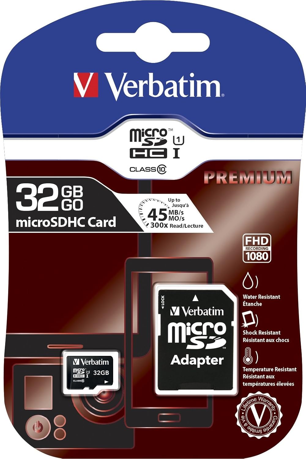 Verbatim Tarjeta de memoria micro SDHC de GB Clase  MB s