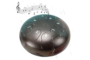 GENERIC Rain Drum for Outside Garden,Chakra Drum for Rain Outdoor, Drum Rain Chime Waterproof,Rain Drum for Garden Instrument, chakra Drum 6 Inches 8 Notes, Chakra Rain Drum Outdoor (Brown)