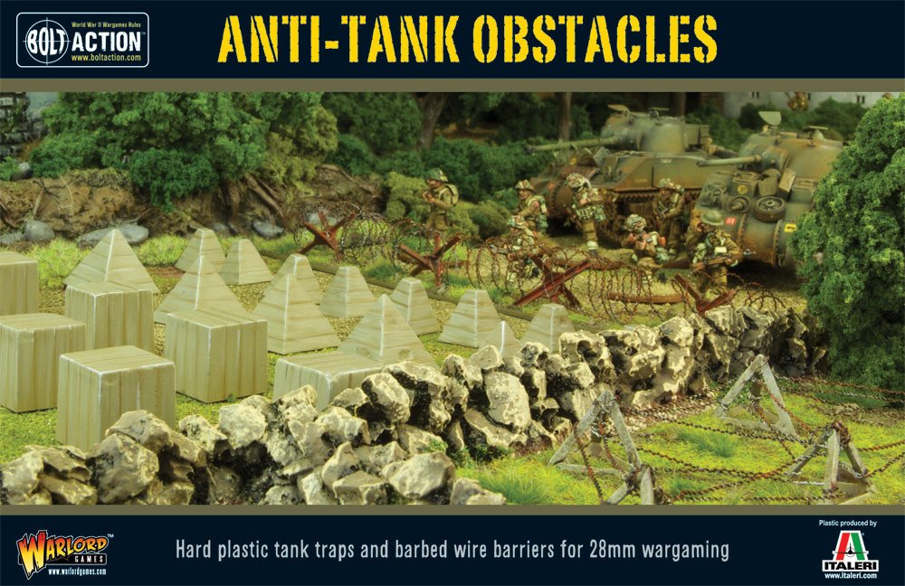 Warlord Games Bolt Action Anti Tank Obstacles Scenery Set - 28mm (1:56) Plastic Kit
