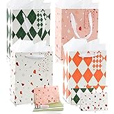 4-Piece Gift Bags Medium Size with Handles, Thickened 9" Gift bag with tissue paper, Gift bags including cards and envelopes- Suitable for Birthday, Wedding, Baby Shower, Christmas & New Year Gifts