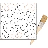 Pantographs for Longarm Quilting Paper Roll - Long Arm Quilting Machine Patterns for Quilt Making - Stipple Quilting Pantographs Design - Set Includes Long Arm Machine Rails and Tracks Wiping Brush