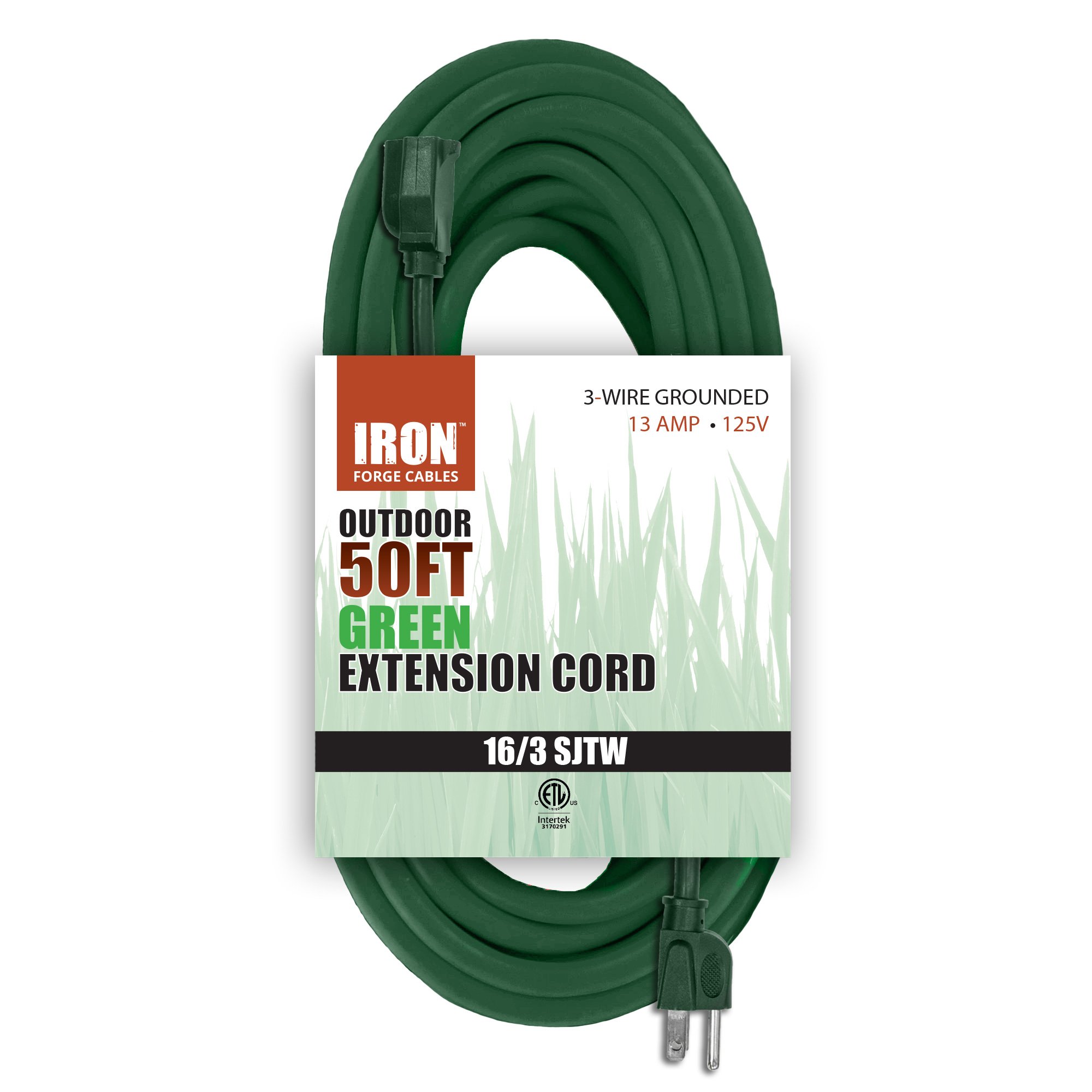 50 Ft Outdoor Extension Cord 16/3 Durable Green Cable 691199984020 eBay