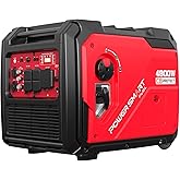PowerSmart 4800W Portable Inverter Generator,Parallel Ready&Electric Start Super Quite Gas Powered,RV Ready with 30A Outlet, 