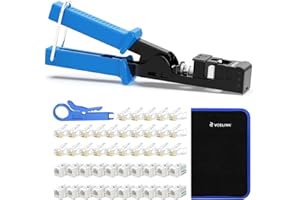 VCELINK Speed Termination Tool for VCE 90-Degree Keystone Jacks Bundle with 20-Pack White CAT6 Keystone Jacks UL-Listed, 25-P