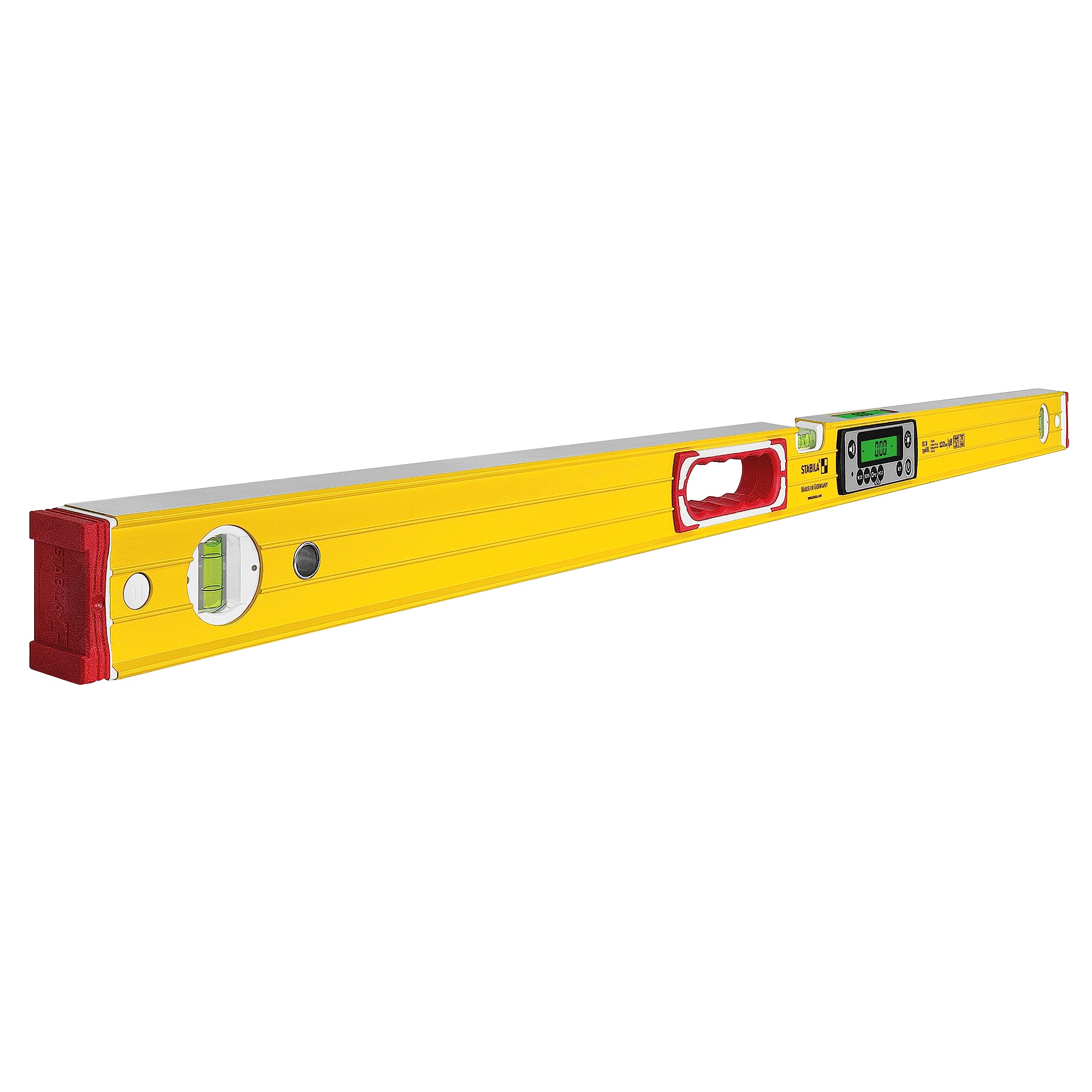 STABILA TECH 196 DL Digital Spirit Level 122 cm IP67 Waterproof and Dustproof 2 Digital Displays Calibration-Free Display Modes °,%, mm/m, in/ft, Bag