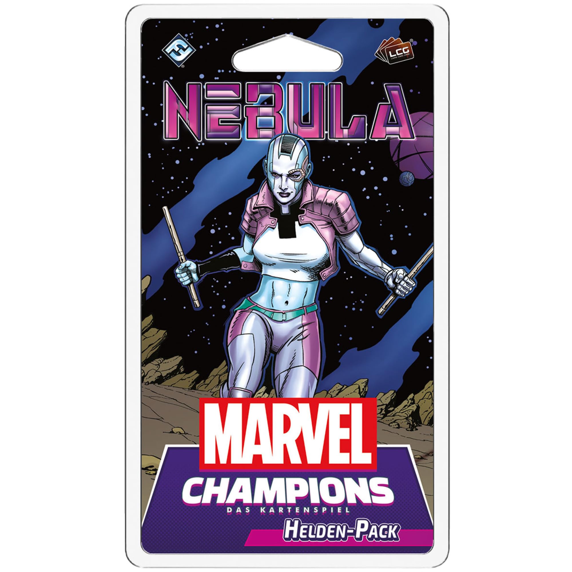 Fantasy Flight Games, Marvel Champions: LCG - Nebula, Hero Expansion, Expert Game, Card Game, 1-4 Players, Ages 14+, 60+ Minutes, German