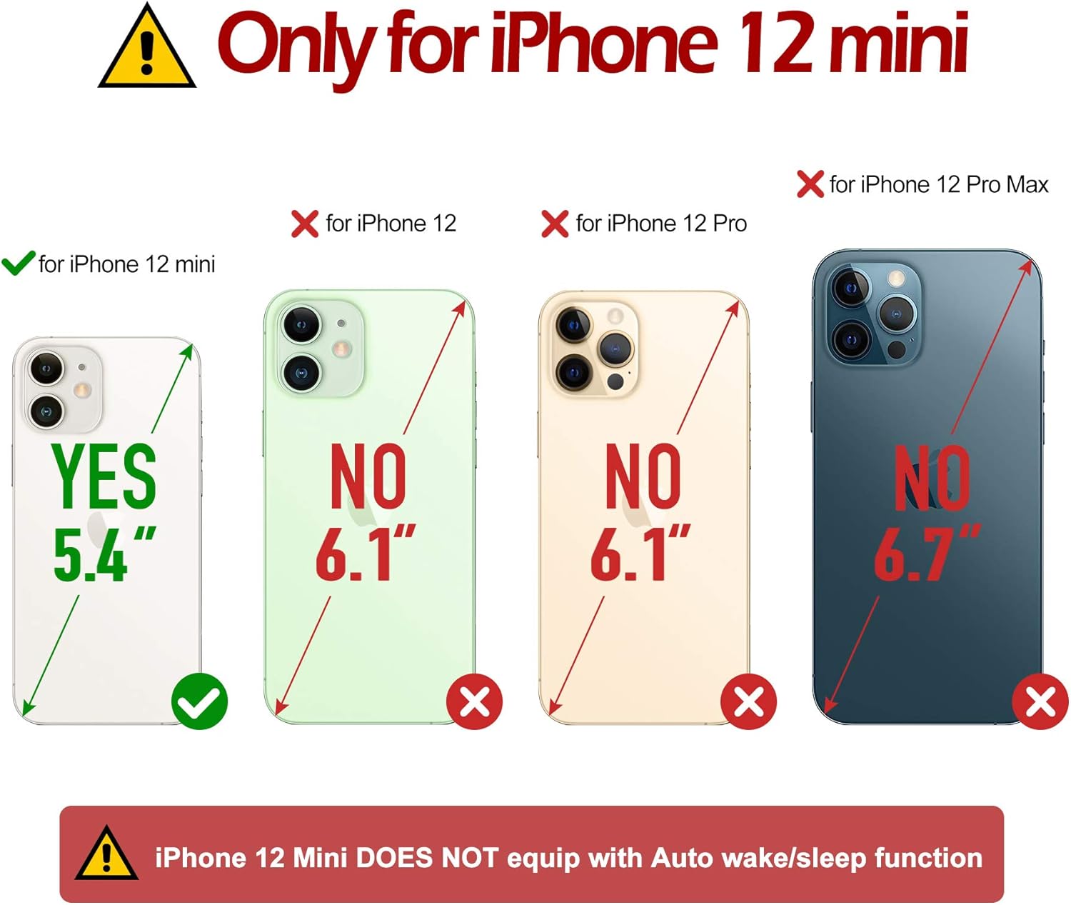 TUCCH Wallet Case for iPhone 12 Mini (5.4") - Image 3