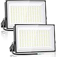 Onforu 150W LED Flood Light Outdoor, 12000LM Super Bright Security Light, IP66 Waterproof Outdoor Floodlight, 2 Pack 6500K Daylight White LED Exterior Light for Basketball Court, Stadium, Playground