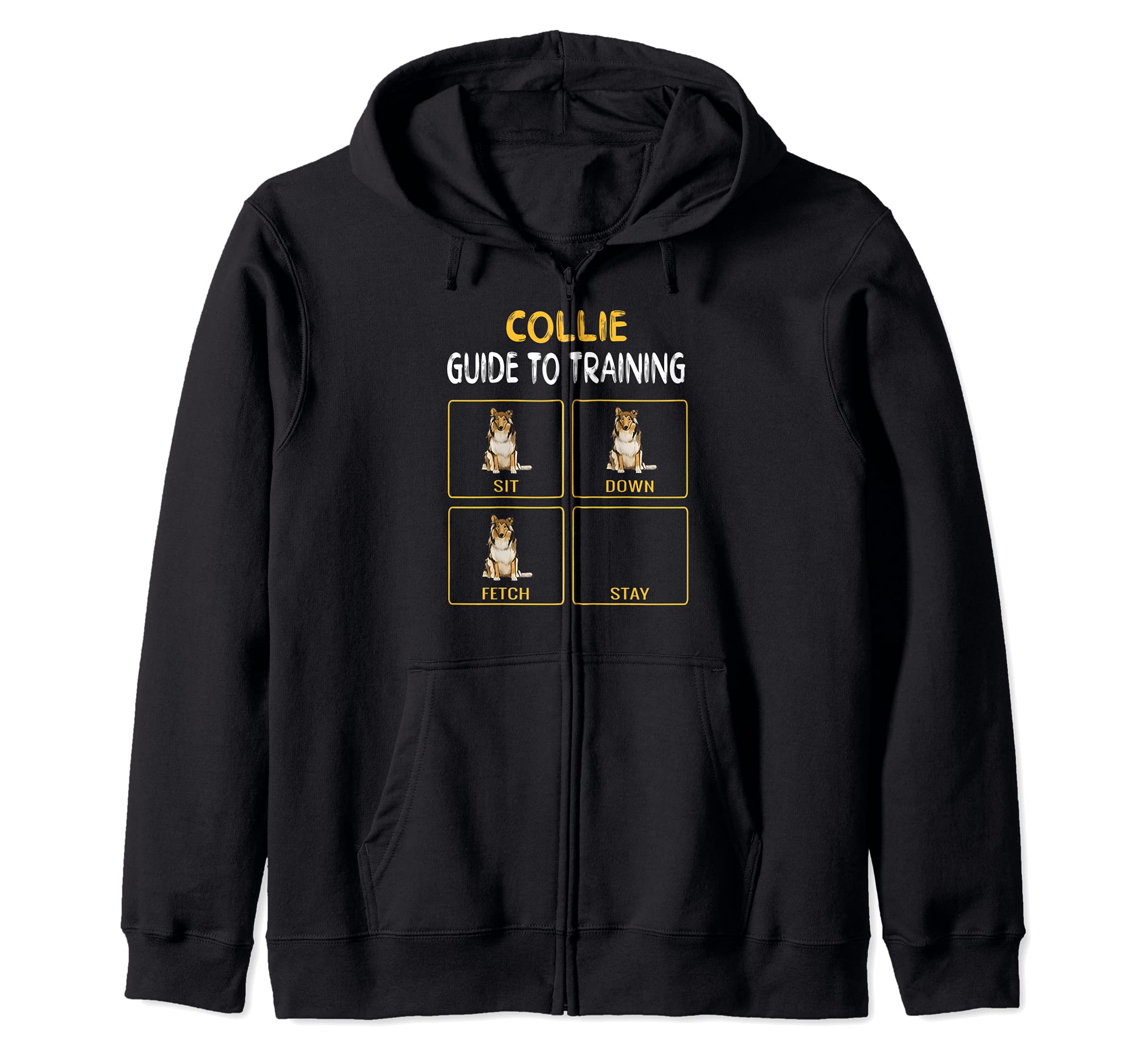 Funny Collie Guide To Training Dog Obedience Trainer Zip Hoodie