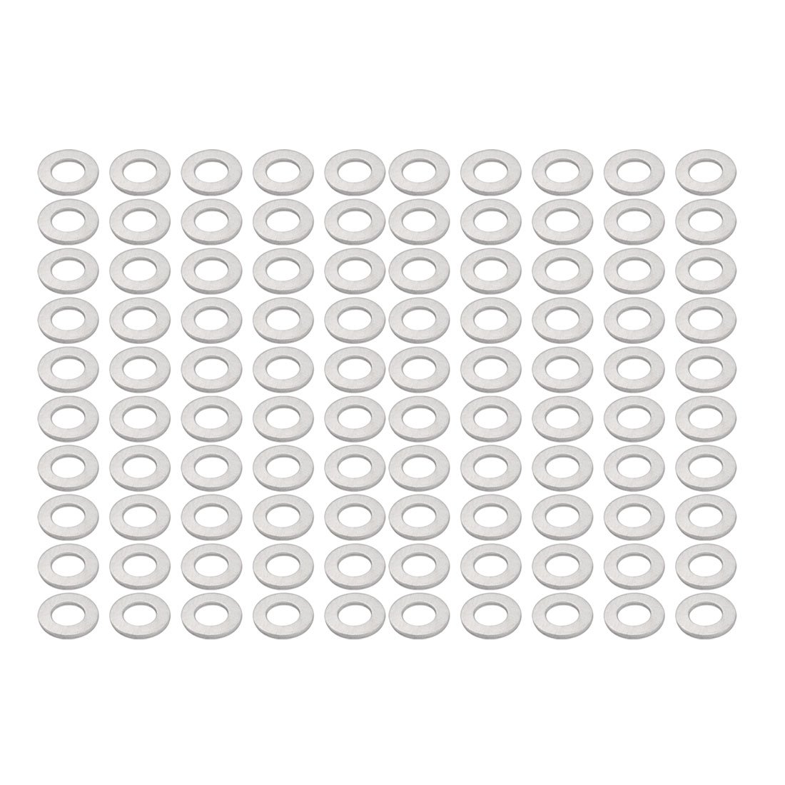 Sourcingmap 100Pcs 12mmx22mmx2mm Aluminum Motorcycle Hardware Drain Plug Washer