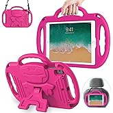 AVAWO Case for iPad 6th Generation/5th gen 9.7”, iPad 9.7 inch 2018, iPad Air 2 Kids Case - with Shoulder Strap, Shockproof H
