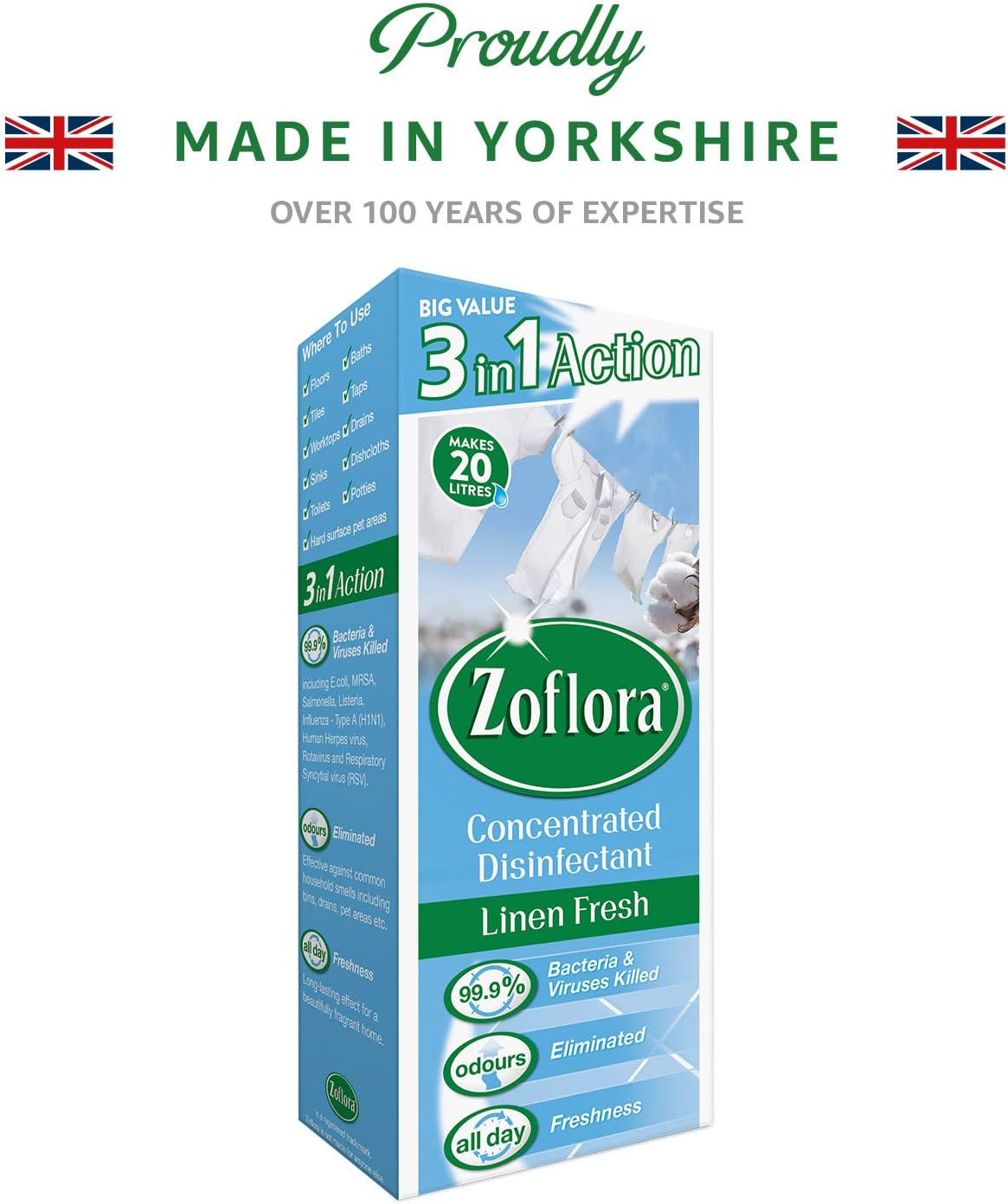 Zoflora Linen Fresh All Purpose Concentrated Disinfectant Liquid 6 X 500 ml, Antibacterial and Multi-Surface - Image 5