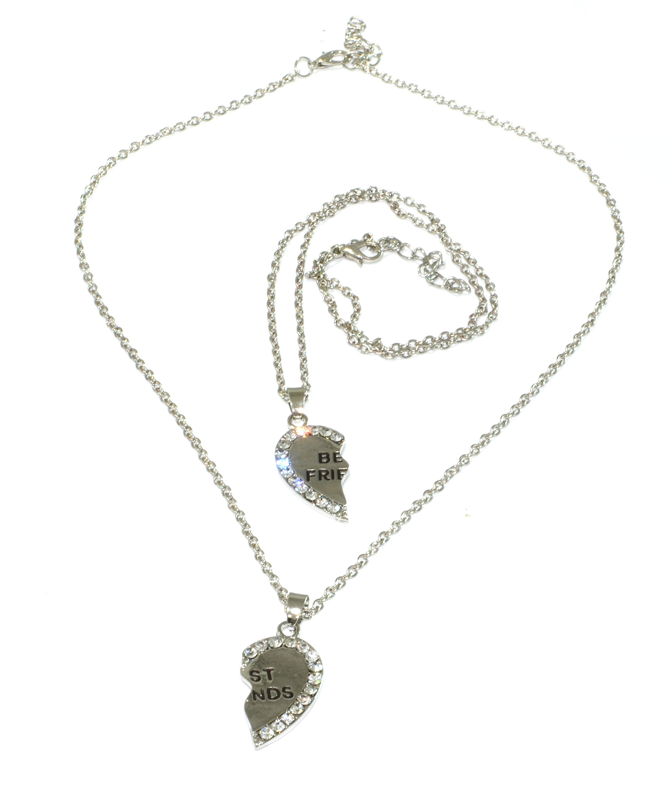 OUMOSI-Collana con ciondolo a forma di cuore spezzato \