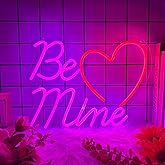 Be Mine Neon Sign for Wall Decor, Be Mine Led Signs for Home Decor, Dimmable Neon Light Sign for Bedroom, Game Room, Living Room, Bar Decoration, USB Powered Light Up Signs for Man Cave