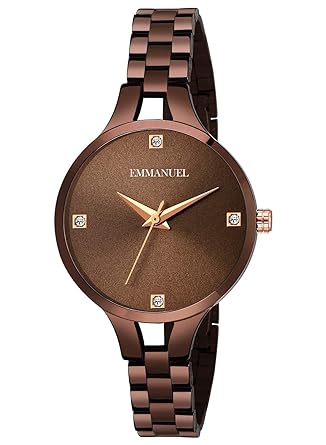 Rose Brown Collection Brown Dial Girls and Women's Watch - EM5010