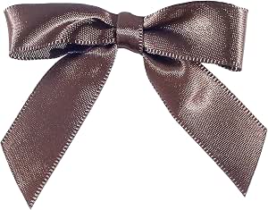 Reliant Ribbon Satin Twist Tie Bows - Purple Haze, 5/8 Inch Small Bows, 100 Pieces, Perfect For Gift Wrapping - View #8