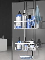 KEGII Hanging Shower Caddy Over Door Stainless Steel Organizer No Drilling