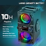 TENMIYA Bluetooth Speaker 40W Dual Subwoofer 5.0 Portable Party Speaker view 3
