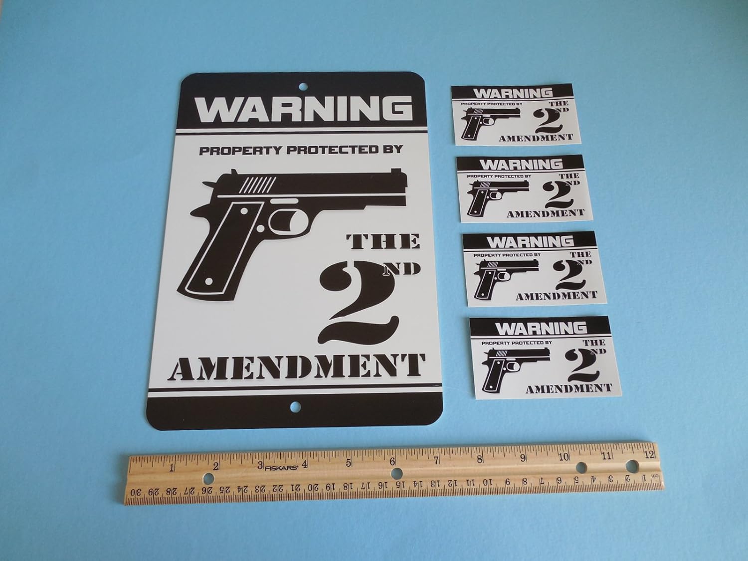 Security Signs Warning Property Protected by The 2nd