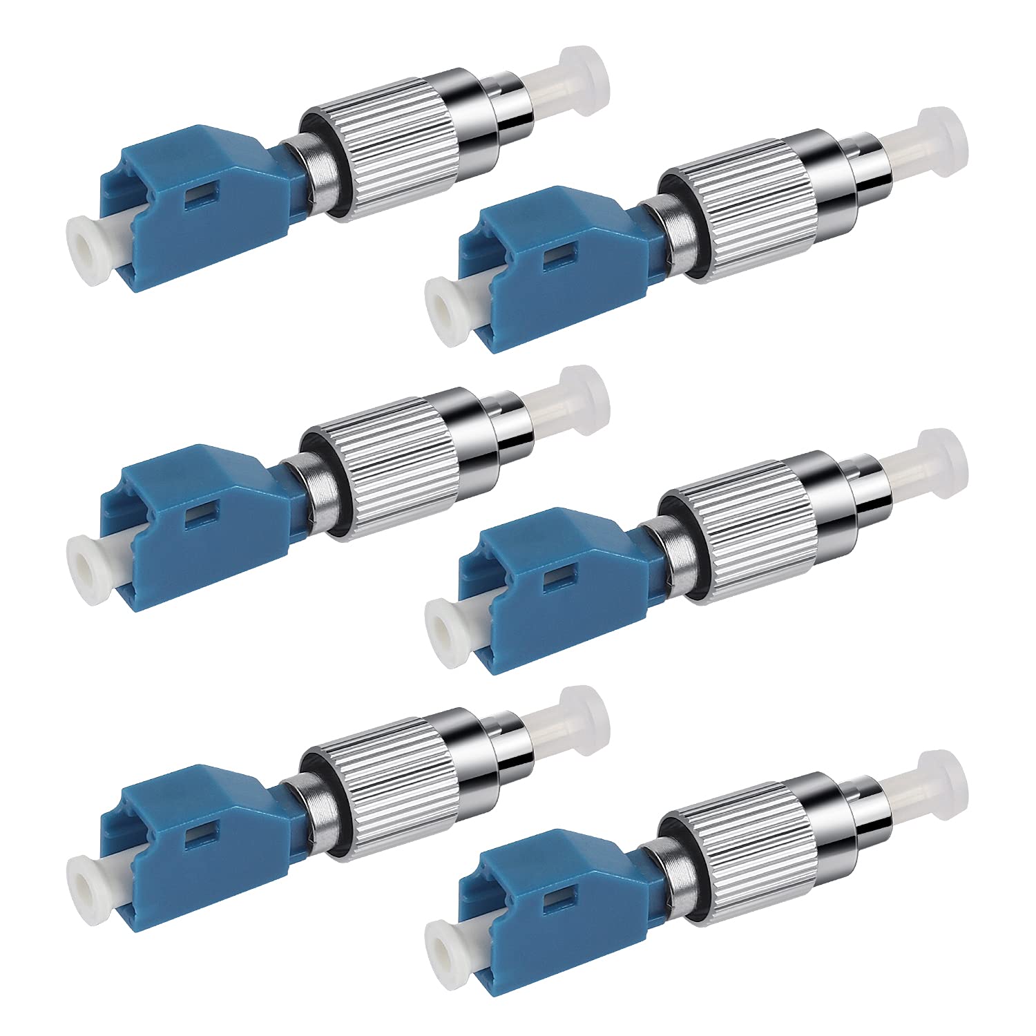 MSDADA 6 Pcs Visual Fault Locator Adapter, Fiber Optic Connector, Single Mode 9/125um FC Male to LC Female Adapter for VFL Connector