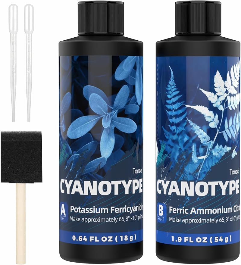 Tenee Complete Cyanotype Kit for Sun Printing on Fabric & Paper