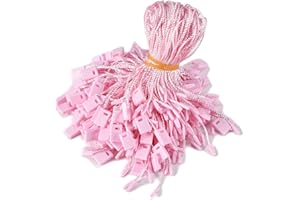 MGTECH 7 Inch 1000pcs Hang Tag Strings, Retail Price Hang Tag String Fasteners, Pink