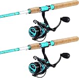 Sougayilang Spinning Rod Combo 2-Piece 5 Foot 6 Inch Graphite Fiberglass view 2