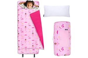 Wildkin Kids Original Nap Mat – Cozy Kids Sleep Mat with Pillow, ideal for School & Travel