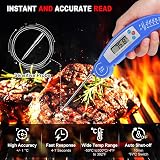 Flintronic Digital Instant Read Meat Thermometer Blue with Foldable Probe view 3