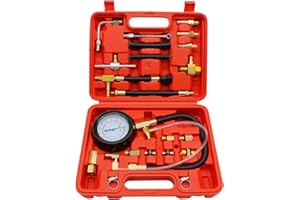 C Q CHANG QI New TU-114 Fuel Pressure Gauge, Fuel Injector Pump Pressure Tester,0-140PSI Fuel Injector Injection Pump Pressure Tester Gauge Kit Car Tools