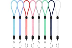Hovmwey Wrist Strap Lanyard, 8 Pack Adjustable Wristlet Phone Lanyards for Keys, Cell Phone, Camera, USB Flash Drives, Flashlight, Keychain, ID Name Tag Badge(Mix Color)