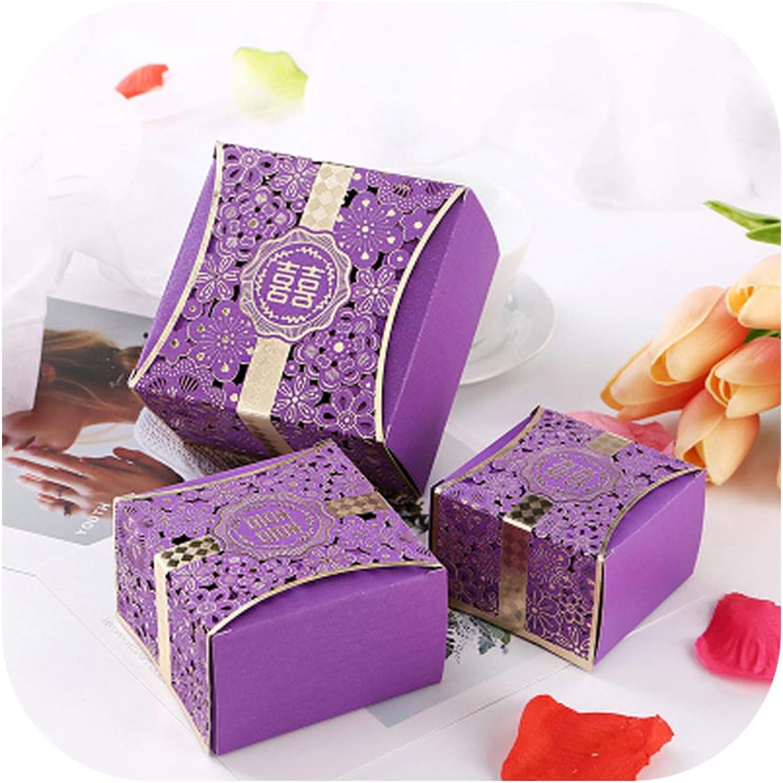 Goodie Bags 10pcs Wedding Cake Boxes Candy Carton Box