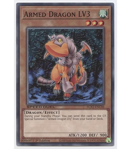 Amazon.com: Yu-Gi-Oh! Armed Dragon LV7 - SGX1-ENC08 - Common