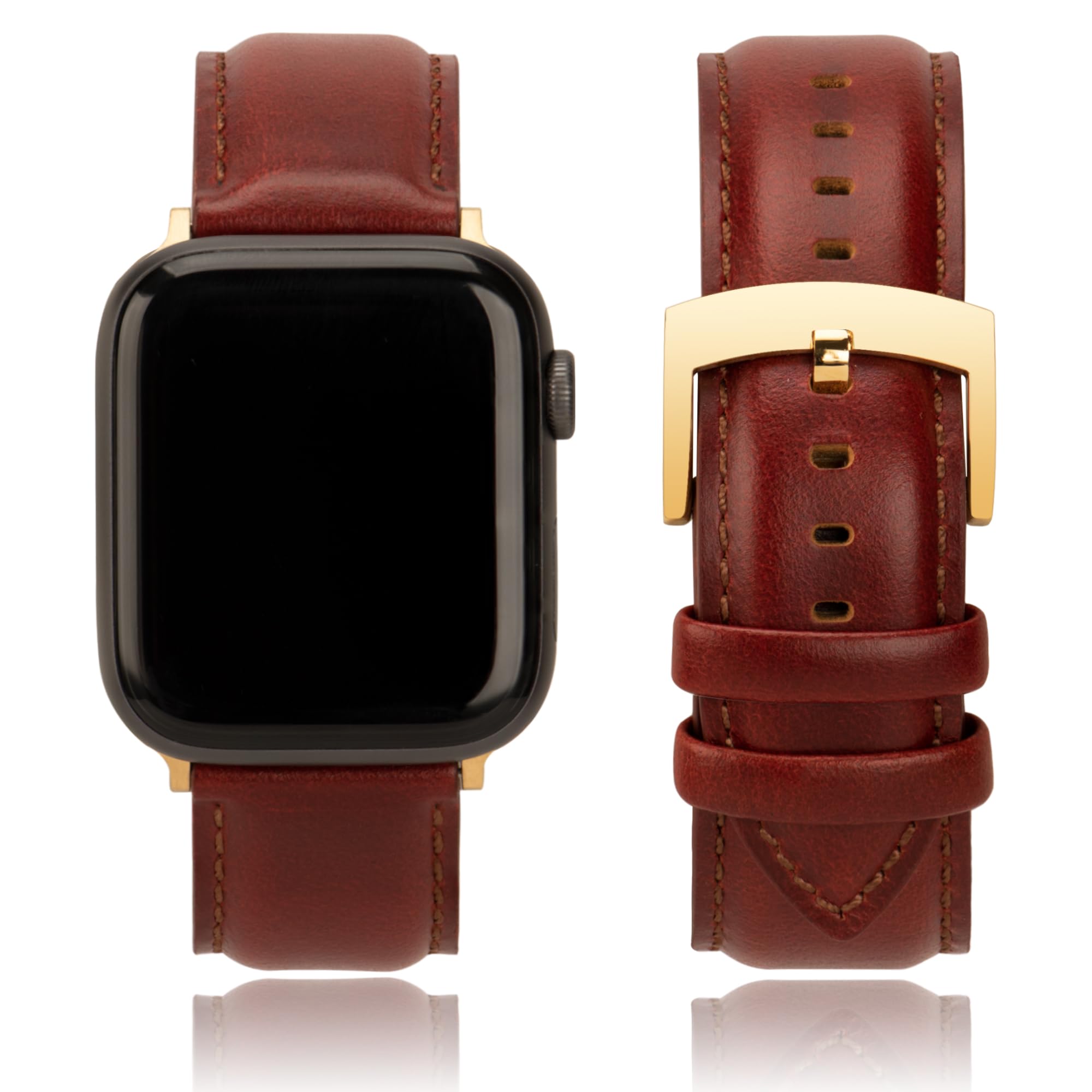 CORROPELLE Leather Watch Straps Compatible with Apple Watch 49mm 46mm 45mm 44mm 42mm, Elegant Top Grain Leather Watch Bands Replacement for iWatch Series 11 10 9 8 7 6 5 4 3 2 1 Ultra3 2 1 SE3 2 1