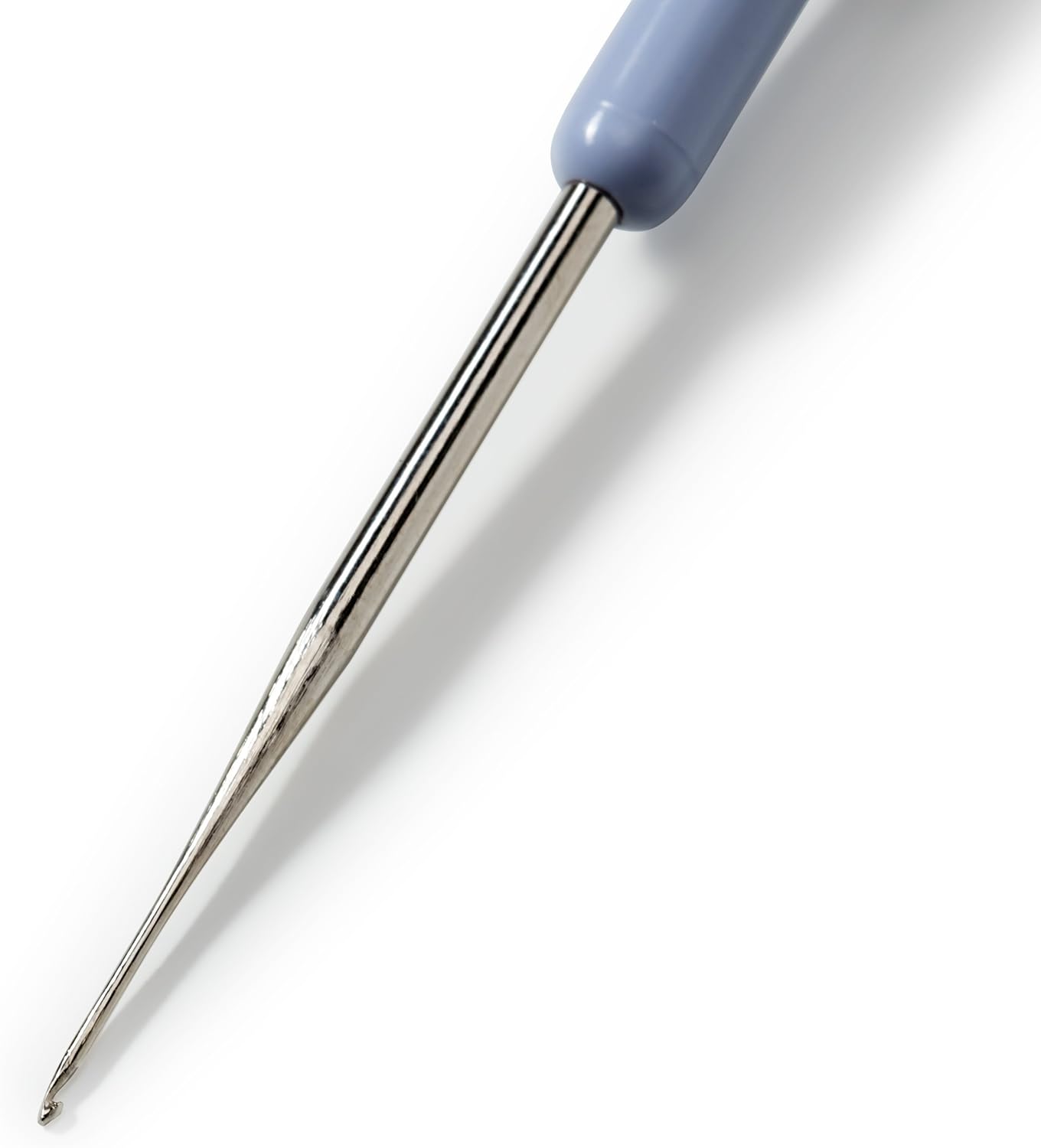 Prym - Prym (1.00mm) Crochet Hook with Plastic Handle - 1 Crochet Hook, Silver