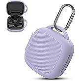 Clangpeony Silicone Case for Raycon Essential Open Earbuds [Purple], with Carabiner All-round Protection Scratch-Resistant Washable Soft SKin Wireless Open Ear Headphones Cover Ultra-Lightweight Cover