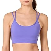 CRZ YOGA Butterluxe Womens Y Back Sports Bra - Padded Racerback Low Impact Spaghetti Thin Strap Workout Yoga Top