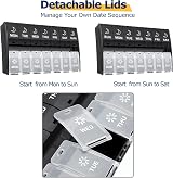 Yaklim Large 7 Day Pill Box 2 Times Daily 14 Day XL Weekly Organizer view 2