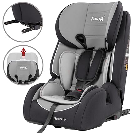 Froggy® Autokindersitz mit ISOFIX Gruppe I/II/III (9-36 kg) + Sicherheitsnorm ECE R44/04 + 5-Punkte-Sicherheitsgurt + verstel