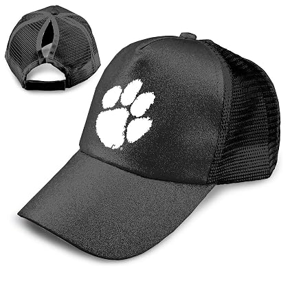 Amazoncom Clemson Tiger Paw Ponytail Messy High Bun Hat