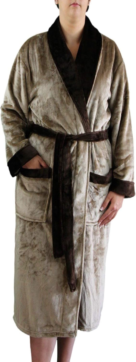 bademantel damen taupe