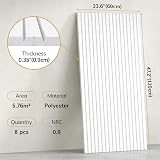 TONOR 8 Pack Large Acoustic Panels 120x60cm Self-Adhesive White view 2